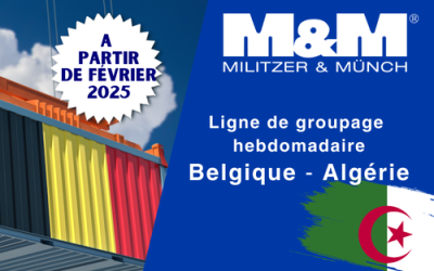 M&M propose une ligne de groupage LCL de Belgique vers Alger en 6 jours